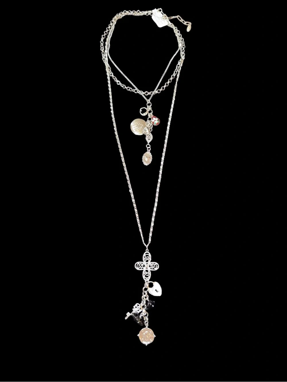 NWT Free People Luelle Layer Necklace in Silver